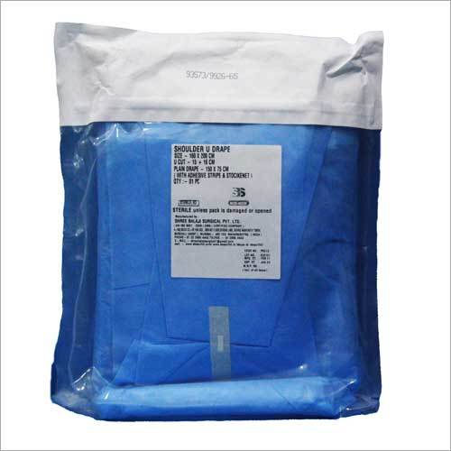 Shoulder U Drape - 100% Cotton, 160cm X 200cm , Blue, Disposable Medical Grade Design For Optimal Surgical Performance