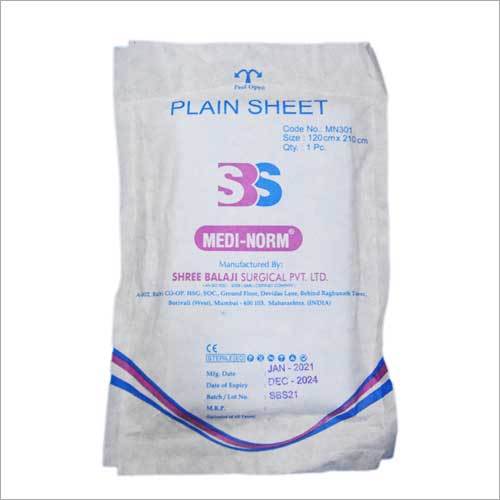 Plain Sheet - 100% Cotton, 120x150 Inch, Plain Dyed, Non-woven Style | Disposable, Highly Absorbent With Tuckable Wings