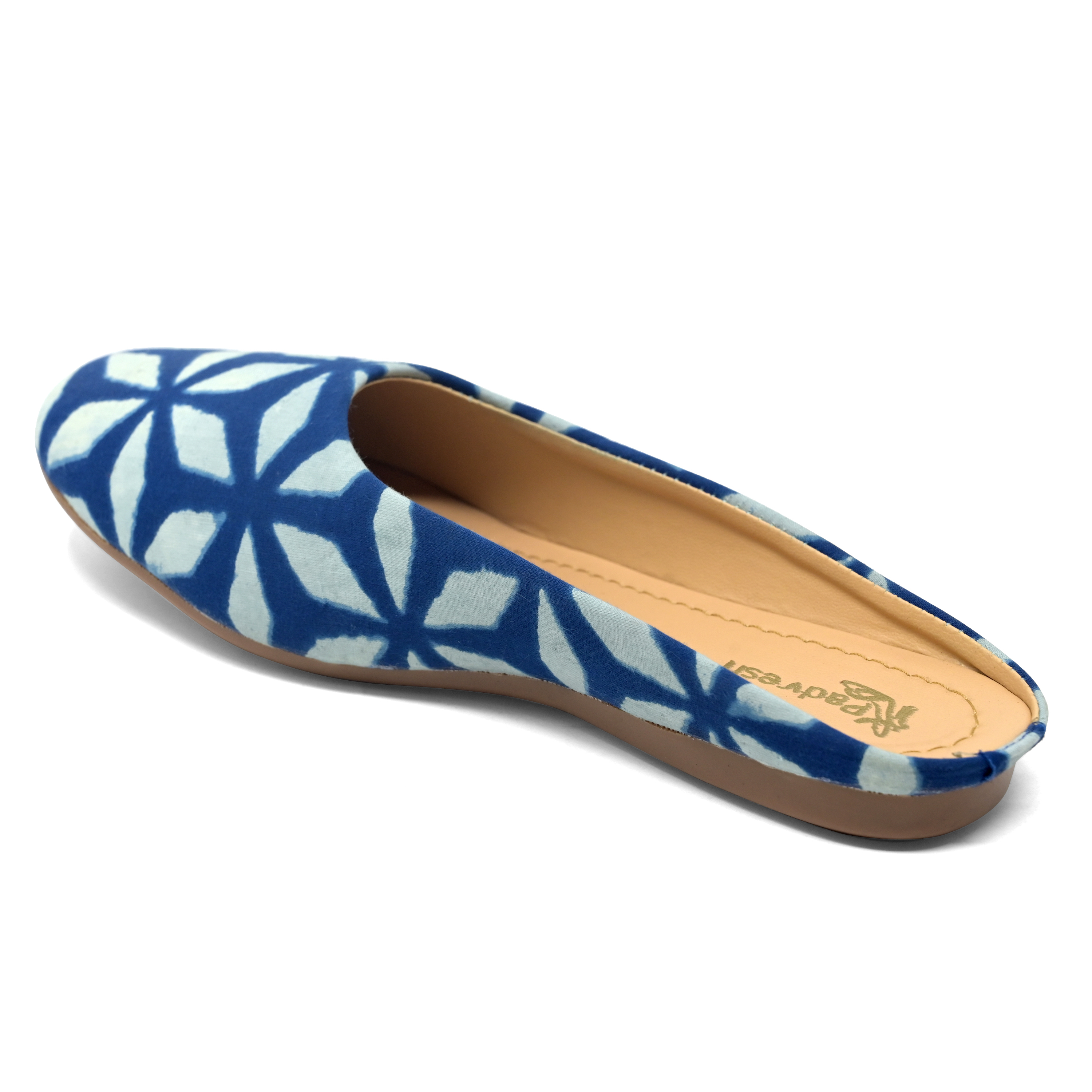 Printed Blue Fabric Slipper
