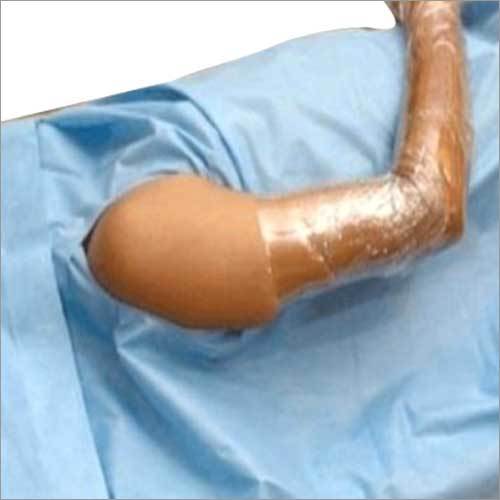 Elbow Drape - 100% Cotton, 150x120 Cm, Blue | Disposable, Non Woven, Medical Grade