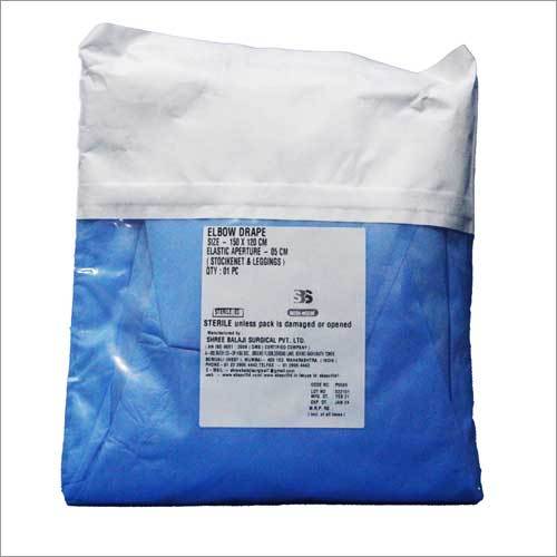 Elbow Drape - 100% Cotton, 150x120 Cm, Blue | Disposable, Non Woven, Medical Grade