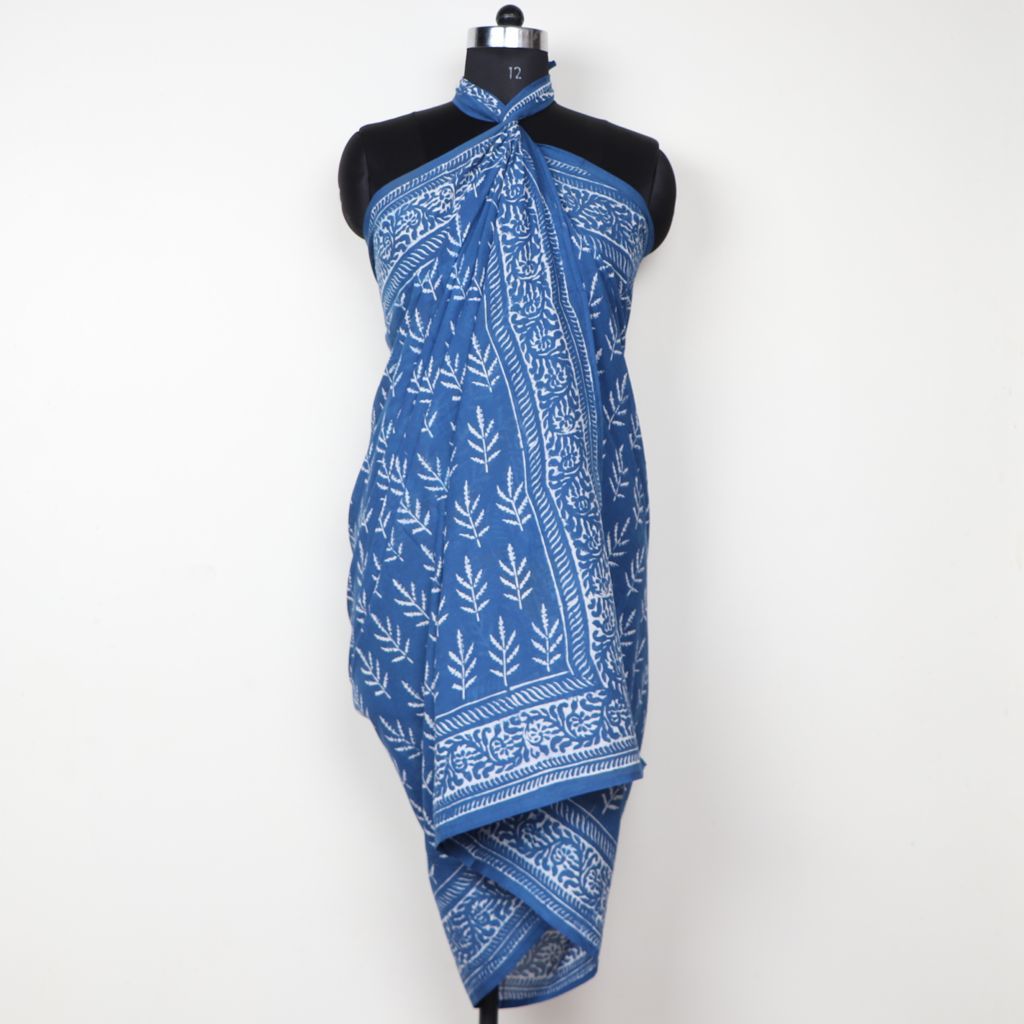 All Color Beautiful Indigo Block Printed Sarong