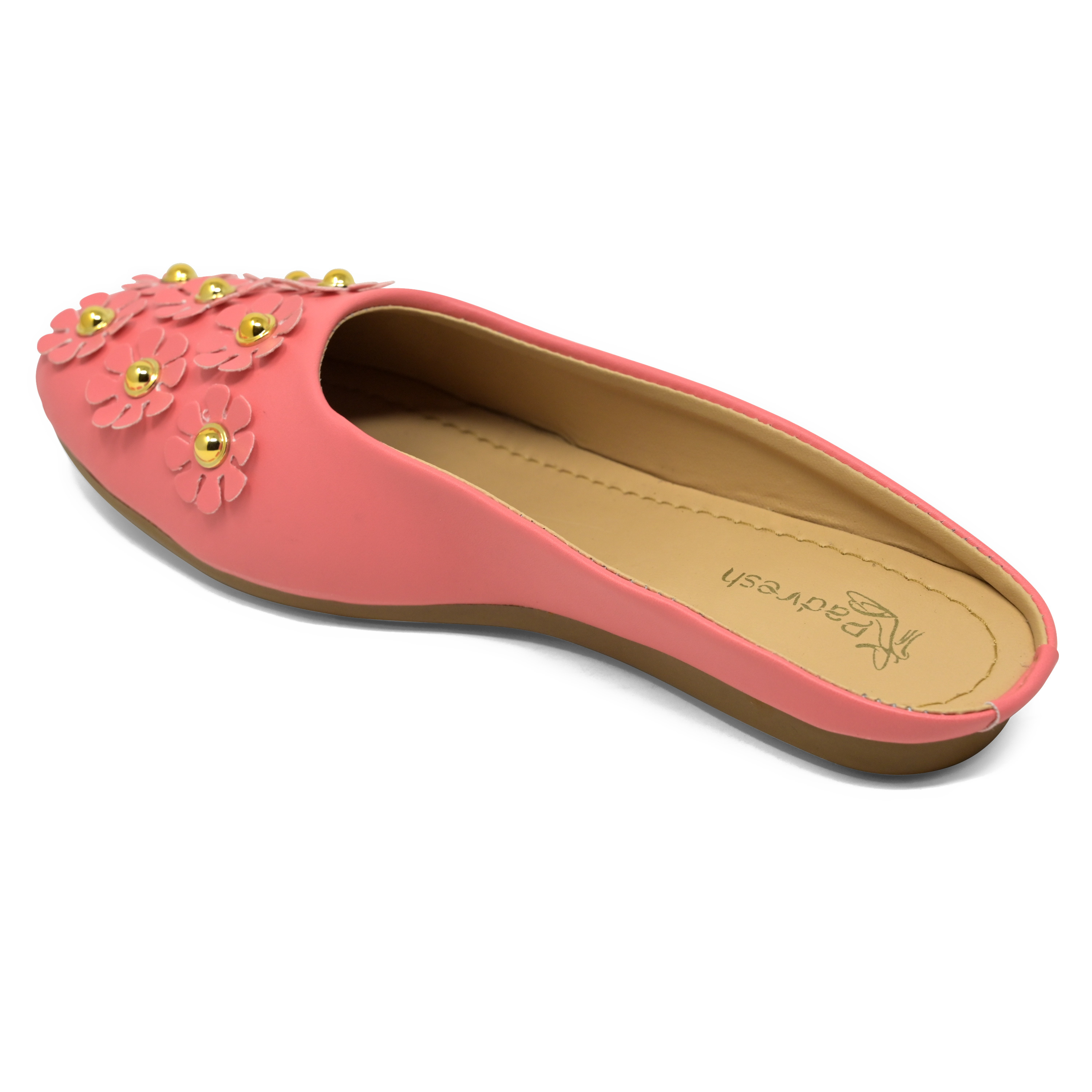Ladies Flower Pink Color Sandal Heel Size: Flat