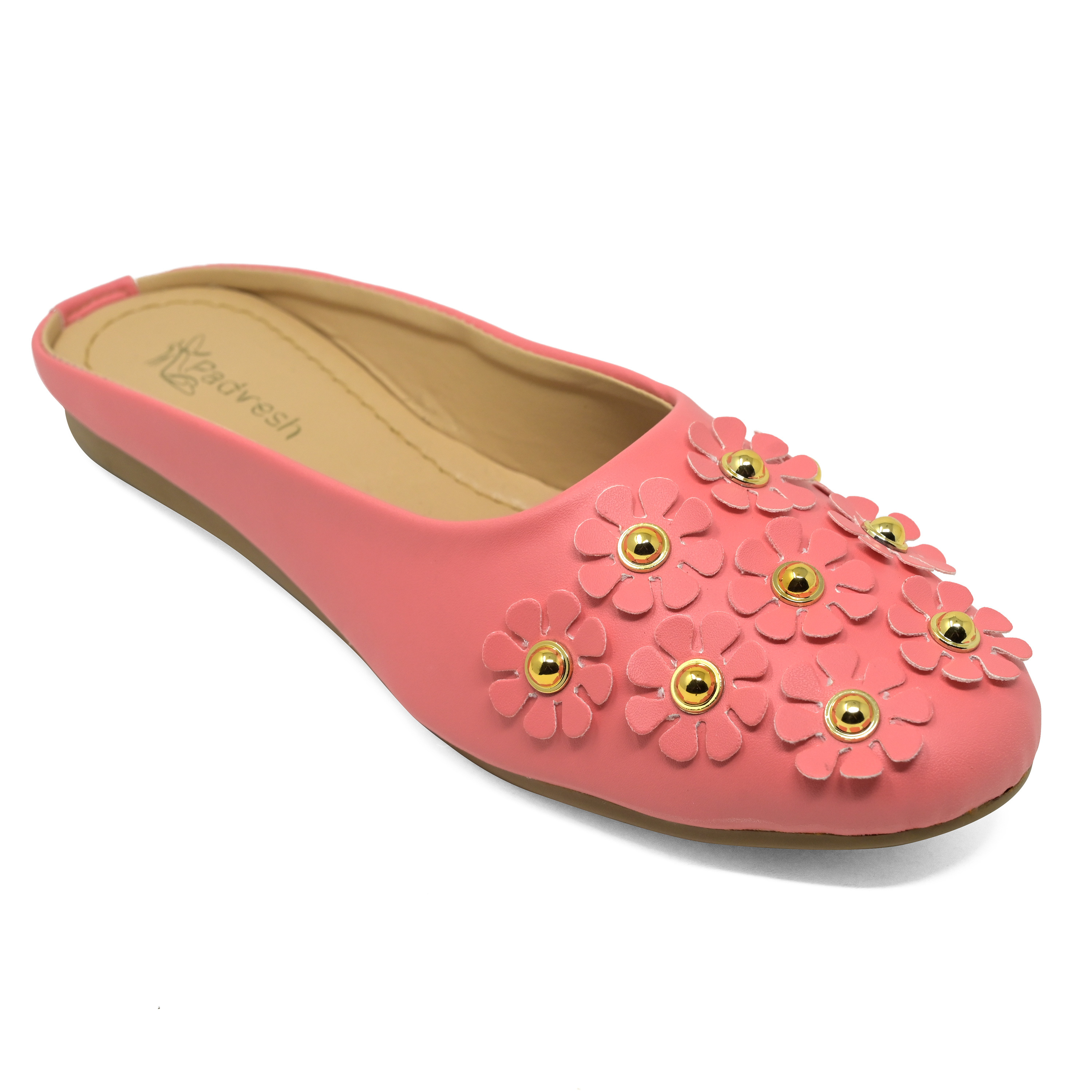 Ladies Flower Pink Color Sandal Heel Size: Flat