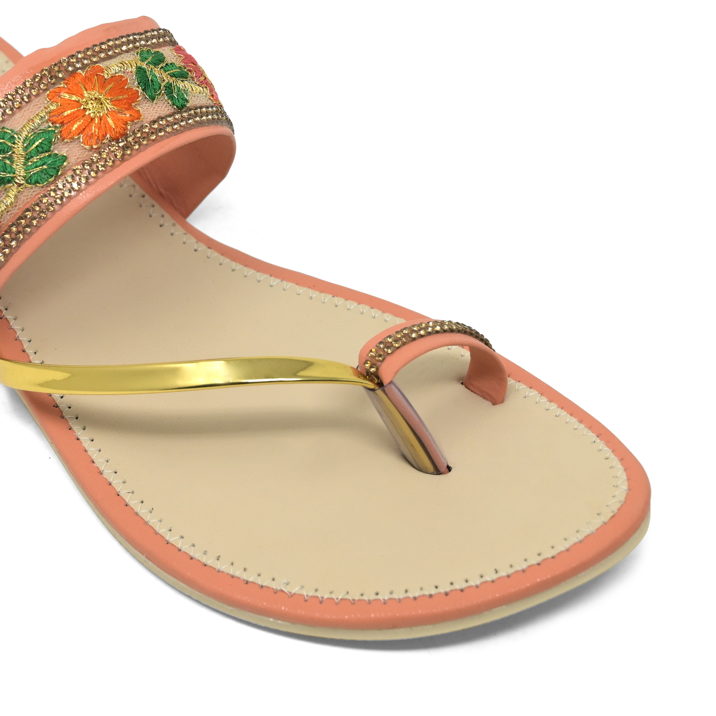 Designer Slipper - Synthetic Material, Flat Platform Heel, Pink Color | Anti-slip Sole, Easy To Clean, Perfect For Casual & Party Occasions