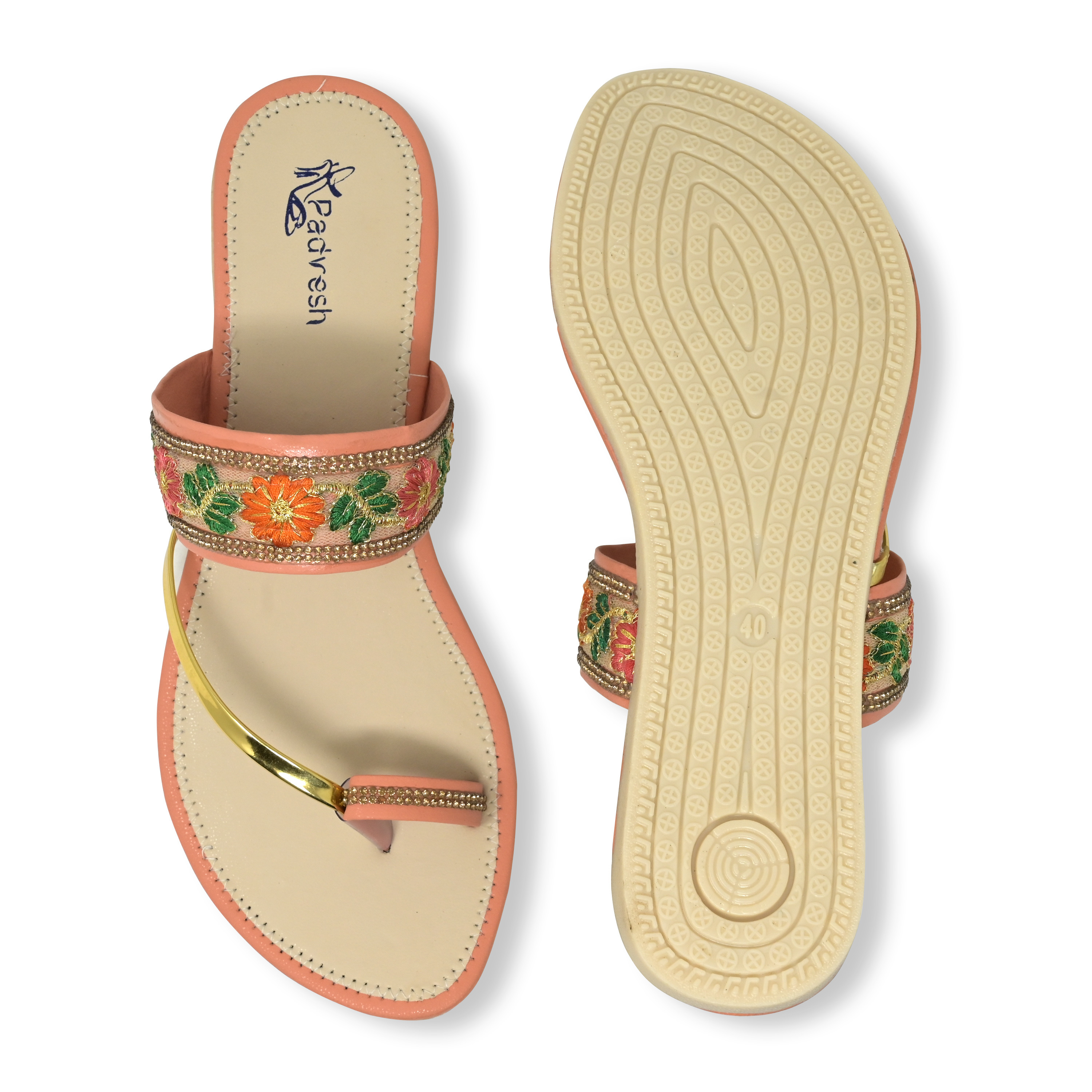 Designer Slipper - Synthetic Material, Flat Platform Heel, Pink Color | Anti-slip Sole, Easy To Clean, Perfect For Casual & Party Occasions