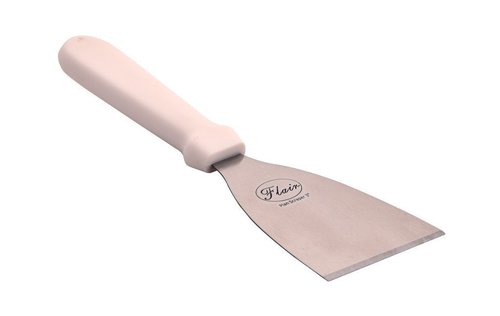 3 Inch Scrapper - Stainless Steel, 3 Inch Size, Silver Color , White Handle for Bakery Use