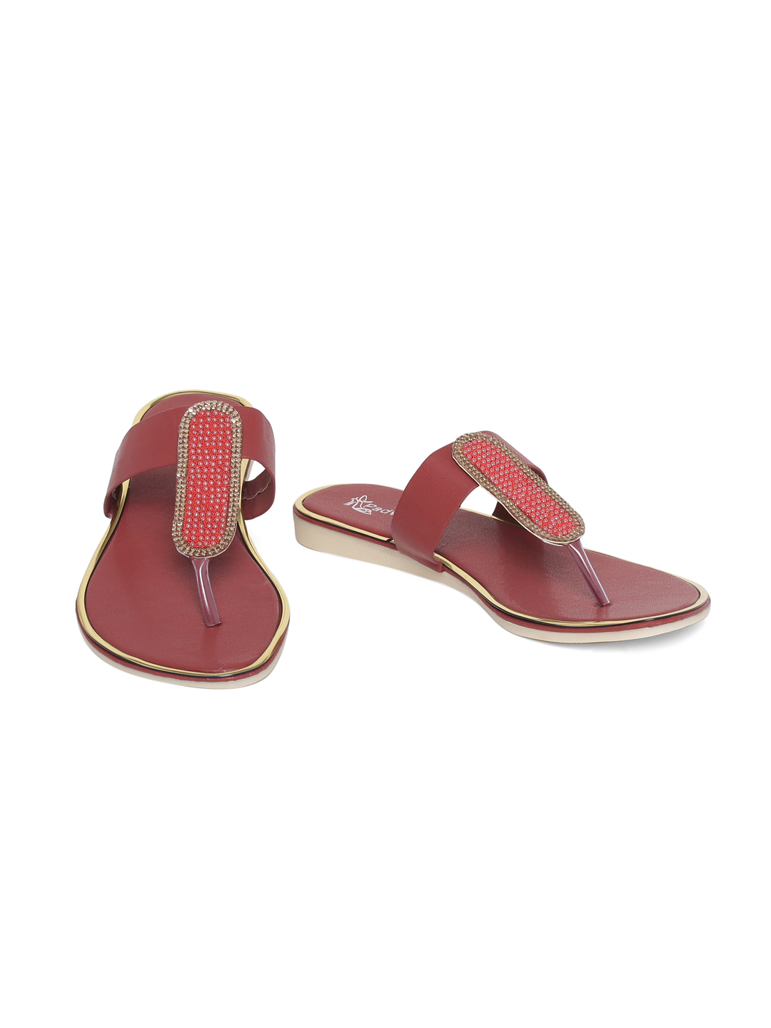 Maroon Ladies Fancy Slipper