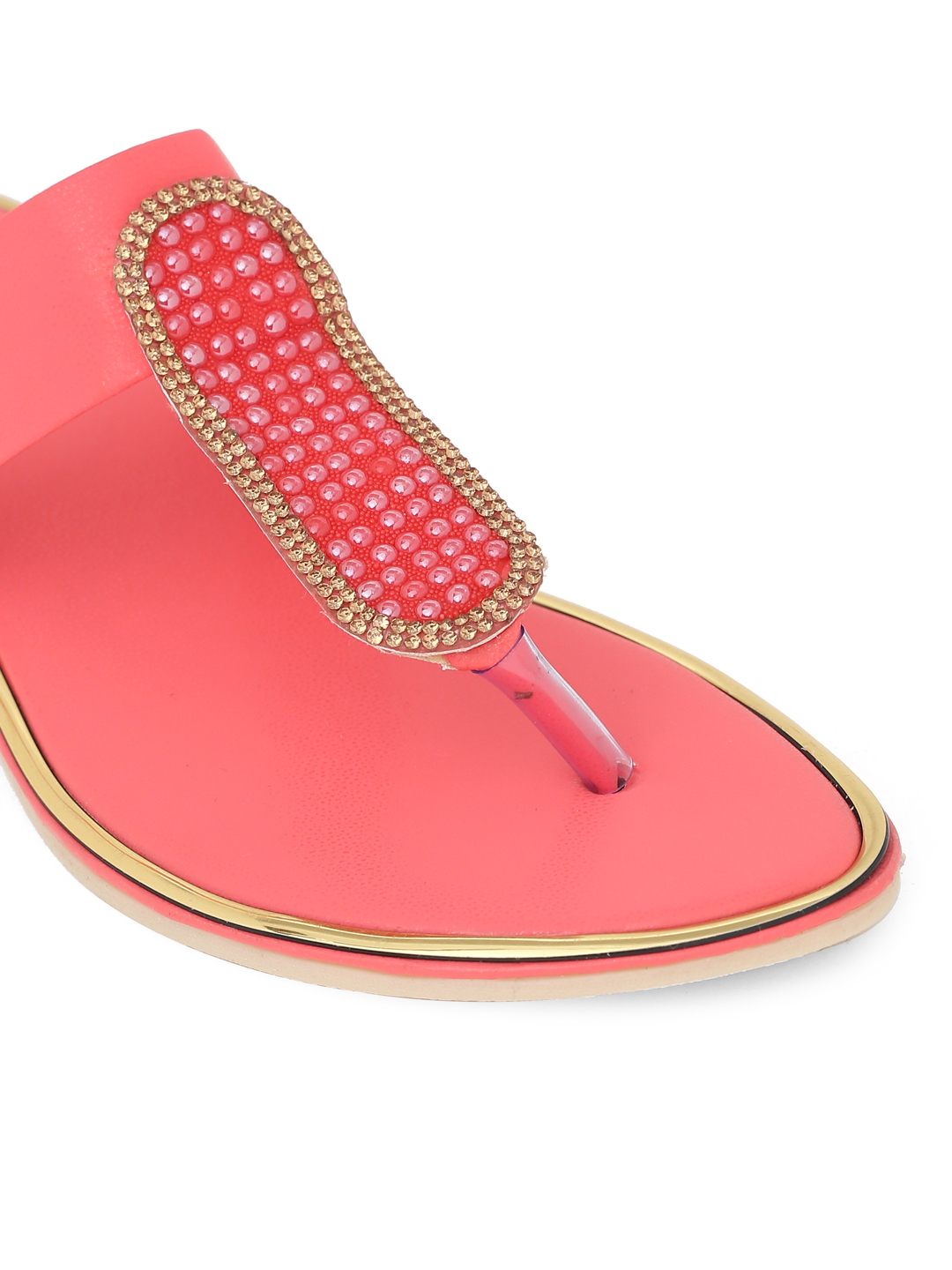 Ladies Fancy Slipper - Synthetic Material, Flat Platform Heel, Pink Color | Easy Wipe, Anti-slip, Soft Comfort, Ideal For Casual And Party Occasions