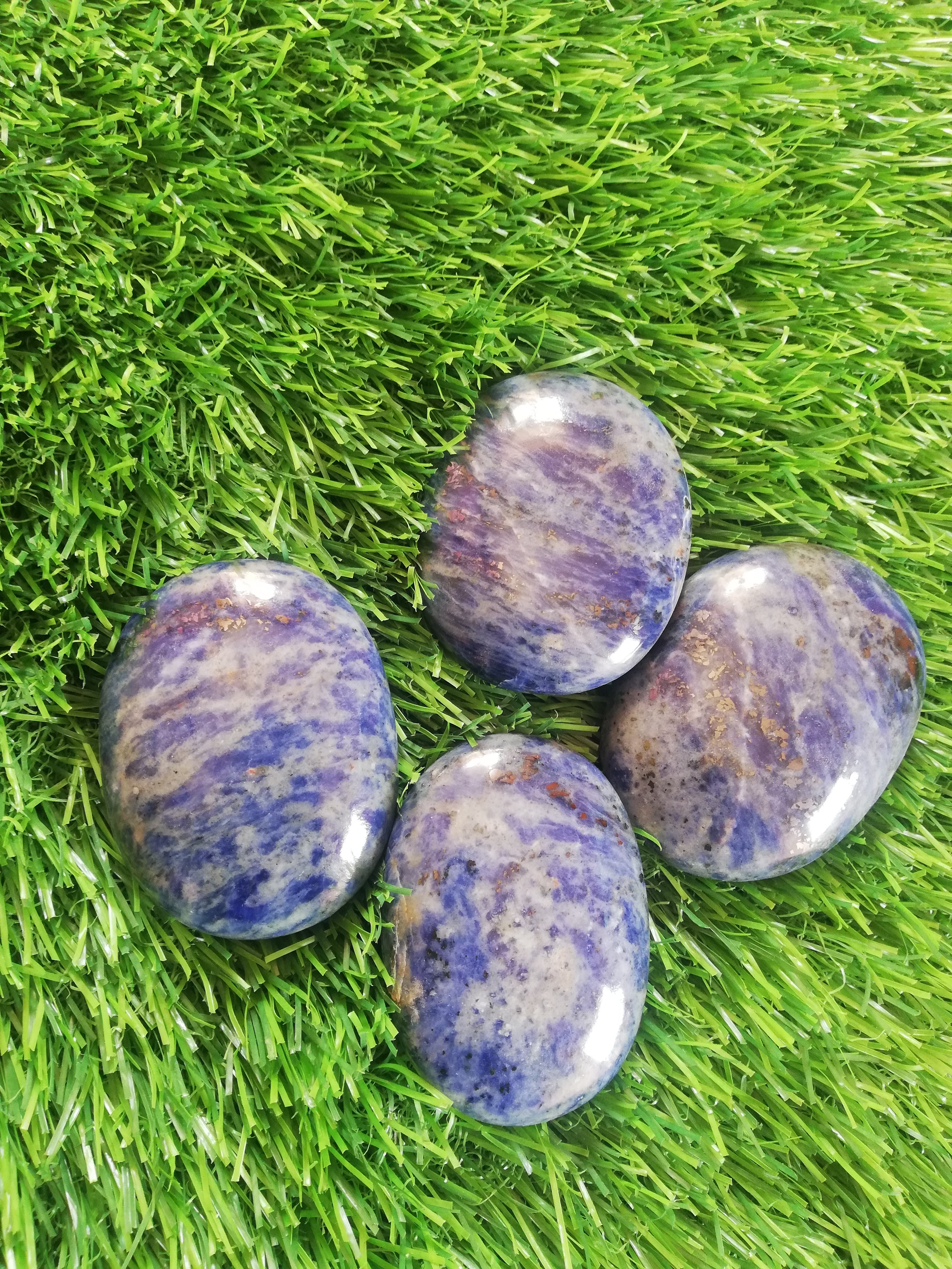 Massager Stone - Agate, 80mm Oval Cut, Natural Color, 200 Grams | Features Smooth Surface Polish, Unique Decorative Pattern, Relaxation Gift