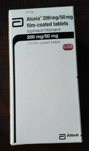 200 मिलीग्राम -50 मिलीग्राम अलुवा सामग्री: रितोनावीर (50 मिलीग्राम) + लोपिनावीर (200 मिलीग्राम)