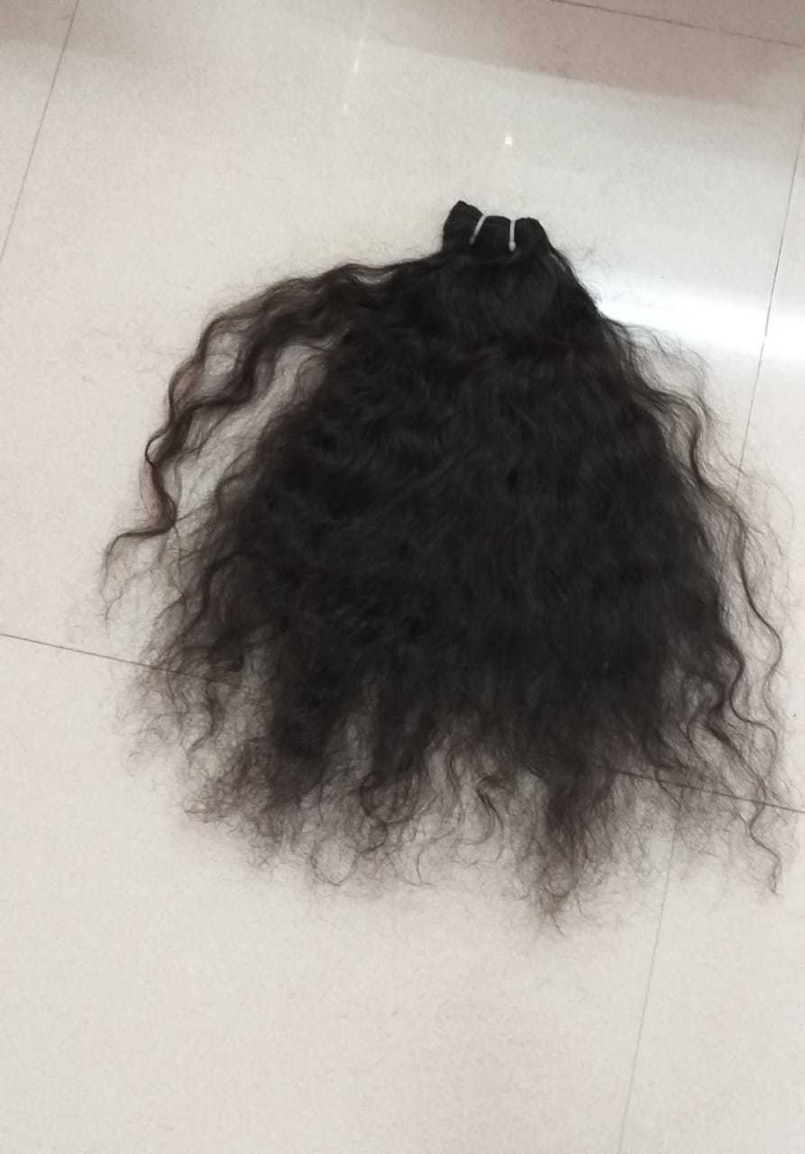 Natural Black And Brown Indian Human Hair - 100% Remy Human Hair, 152.4 - 1016 Mm Length, Curly Style | Skin-friendly, Smooth Texture, 2+ Years Warranty