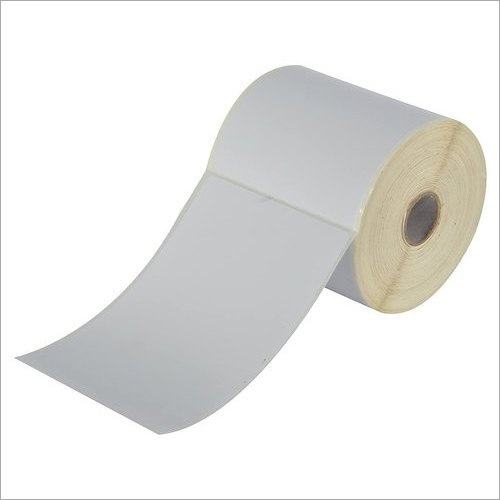 White Plain Barcode Sticker