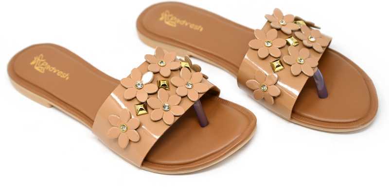 Brown Ladies Designer Slipper