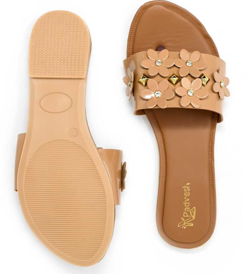 Brown Ladies Designer Slipper