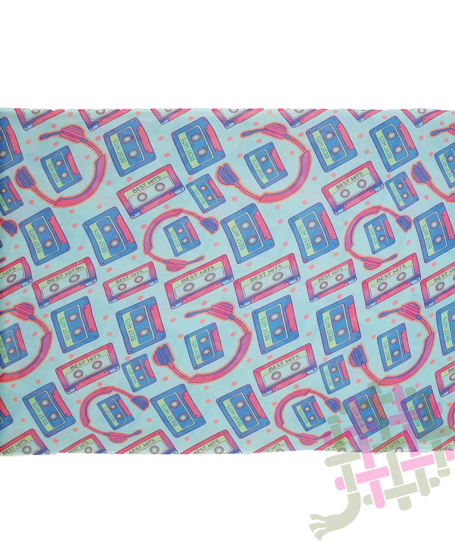 Deearna Exports Musical Theme Mumbai Georgette Digital Print Unstitched Fabric - 44" Wide, 4 Color Options: Orange, Red, Skyblue, Yellow | Ideal For Dresses, Kurtas, Gowns, And Skirts