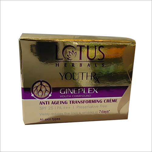 लोटस हर्बल्स यूथ्रक्स गाइनप्लेक्स एंटी एजिंग ट्रांसफॉर्मिंग क्रीम