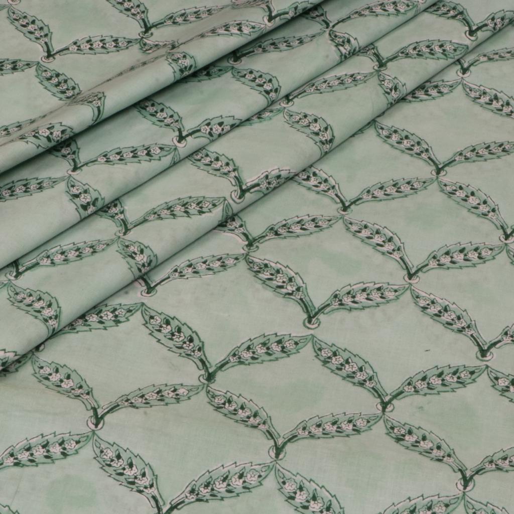Beautiful Colorful Hand Block Print Fabric - Cotton, 44x98 | Exceptionally Soft, Washable, Printed Texture, Versatile For Dress Making And Crafting