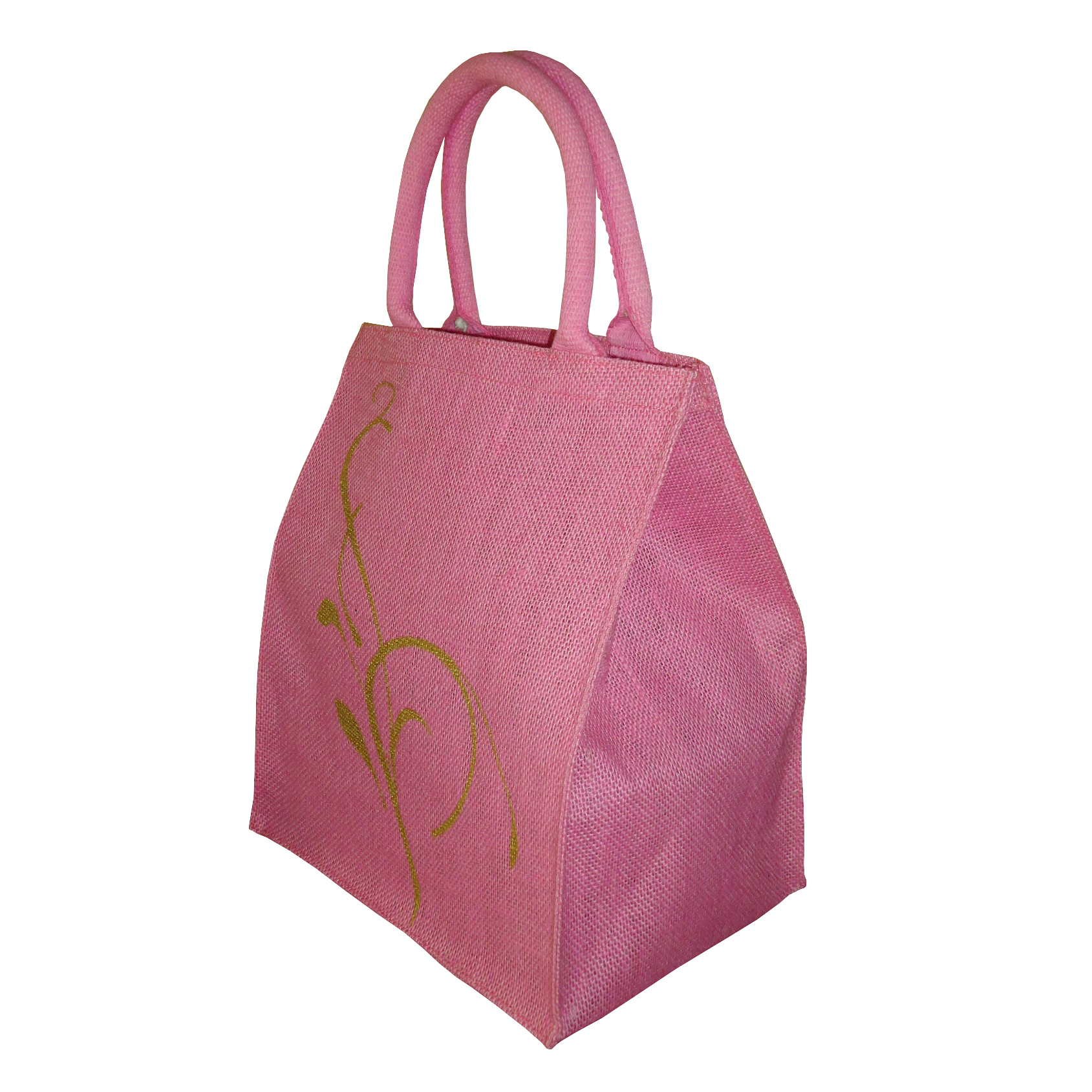 Available In All Color Pp Laminated Jute Bag With Metal Press Button On Side Gusset