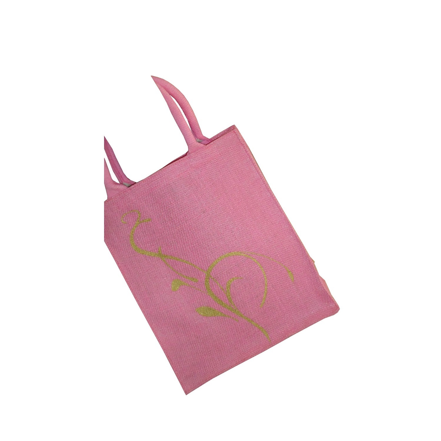 Available In All Color Pp Laminated Jute Bag With Metal Press Button On Side Gusset