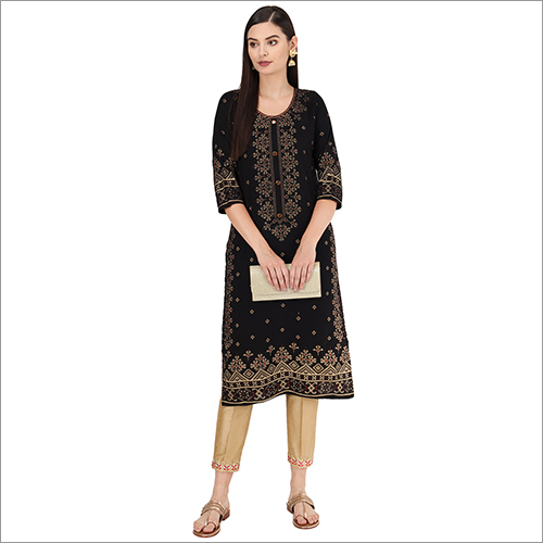 Printed Kurti With Pant Set