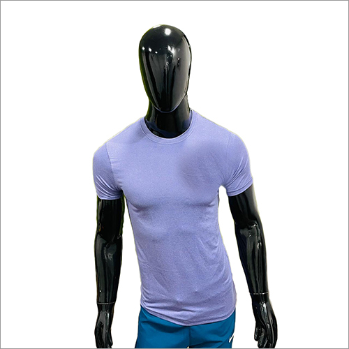 Men Round Neck T-Shirt - 4 Way Lycra, Sizes M, L, XL, XXL, Color White, Half Sleeve Design, Ideal for Casual Wear | O-Neck, Machine & Handwash Friendly
