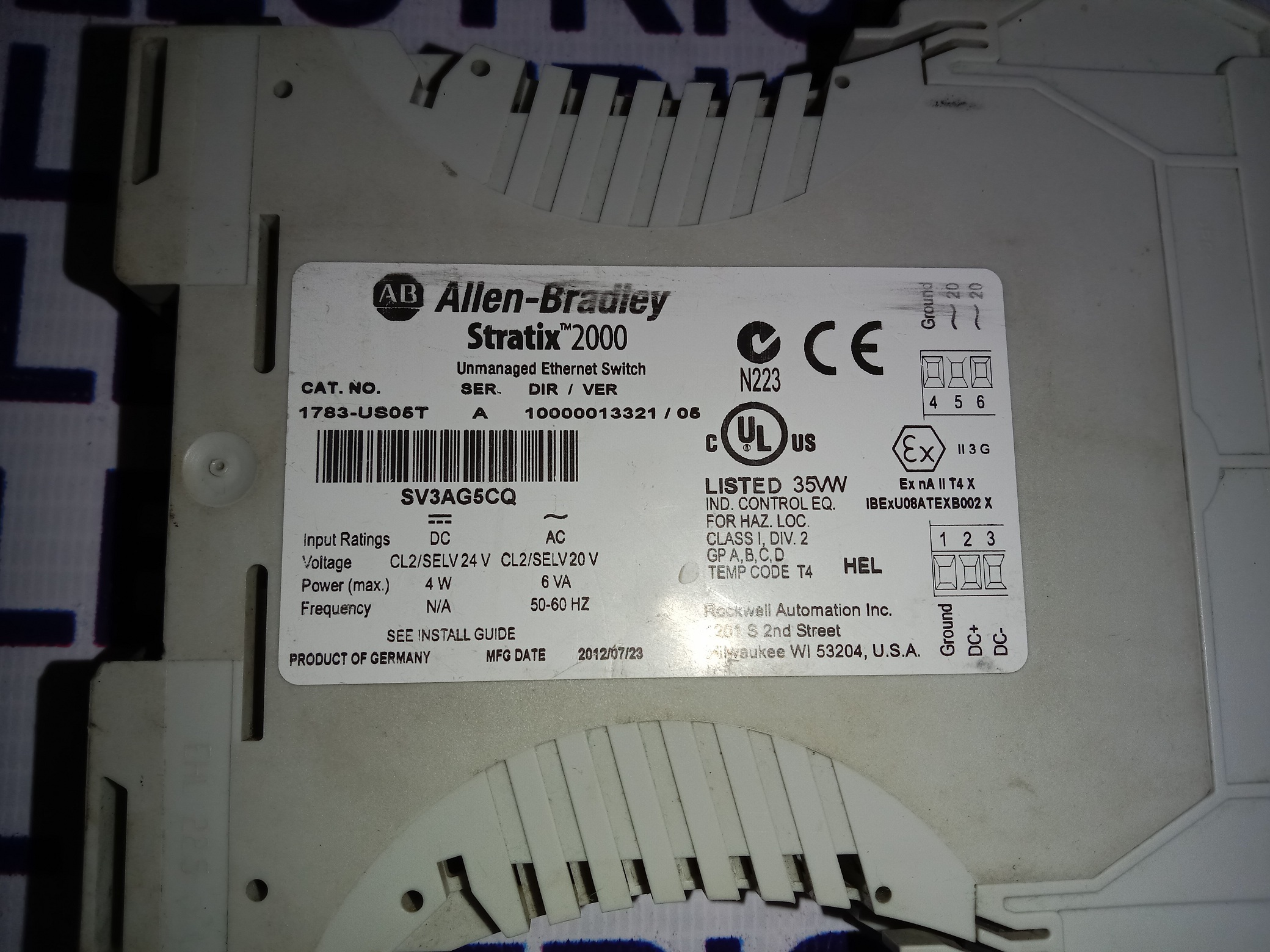 Allen Bradley Ethernet Switch 1783-us05t