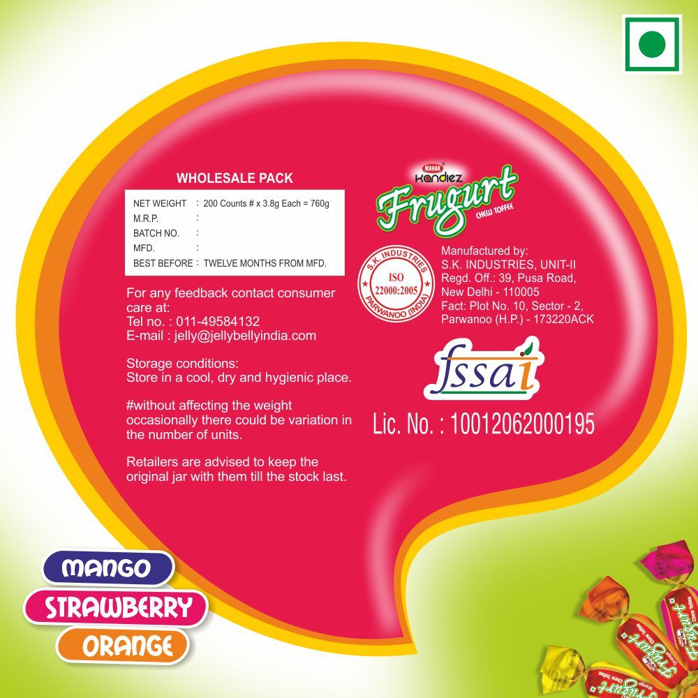 Mahak Kandiez- Frugurt Chew Toffee Jar (200 Pcs)