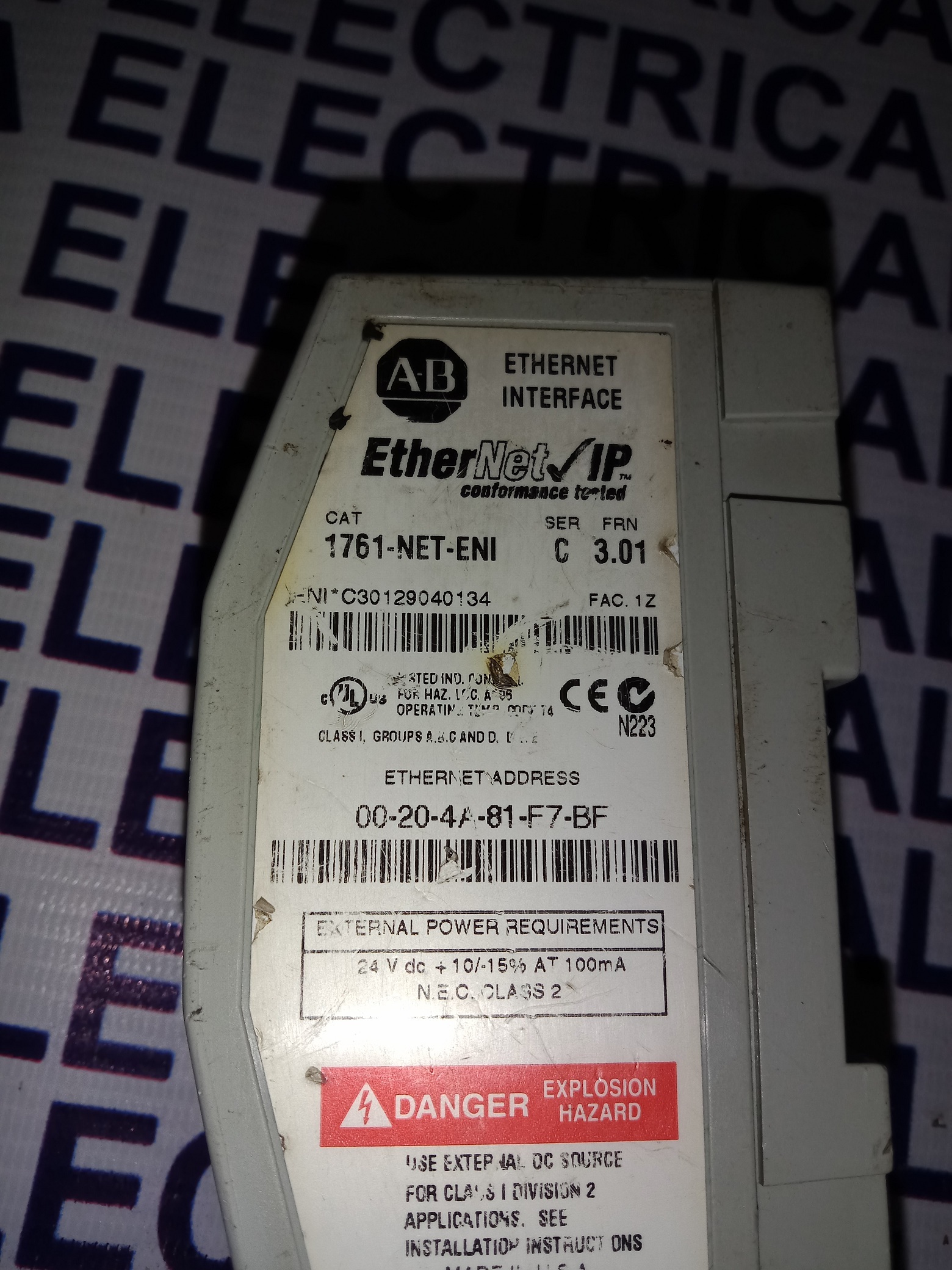 Allen Bradley Interface Module 1761-net-eni