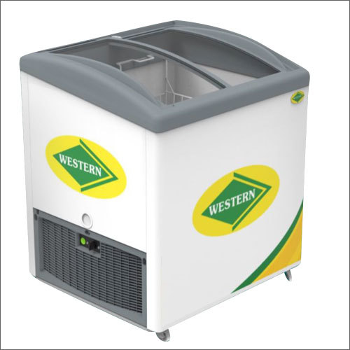 NWHF225GCL-HC Curved Glass Top Deep Freezer