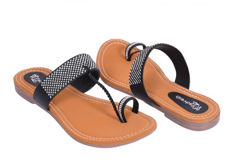 Black Ladies Fancy Slipper