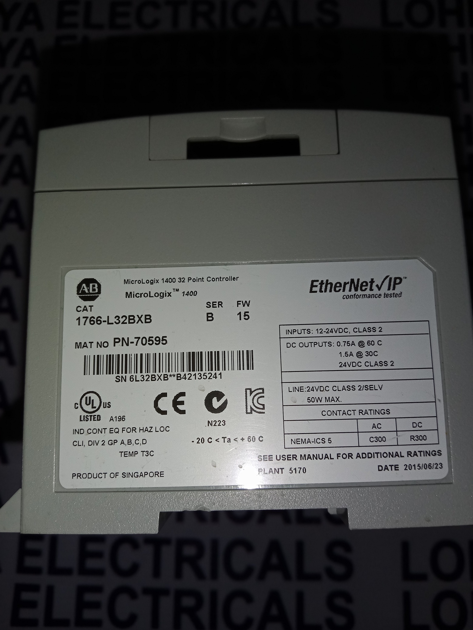 Allen Bradley Controller 1766-l32bxb