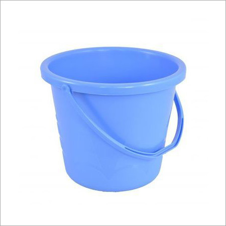 Premium Quality 5 Ltr Plastic Water Bucket - Unbreakable, Food Grade Virgin Plastic, Elegant Blue Color, Double Handle, Lightweight, Durable, Easy Grip, Stackable Design