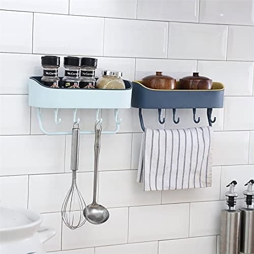 Multipurpose Plastic Kitchen Bathroom Shelf Wall Storage