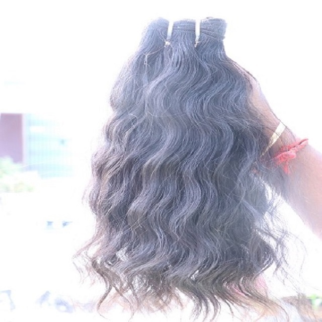 Human Hair Extension - Remy Indian Hair, 254-660.4mm Length, Natural Black & Brown Colors | Shedding Free, Smooth Finish, Long Lasting Sheen, Available In Wavy Textures