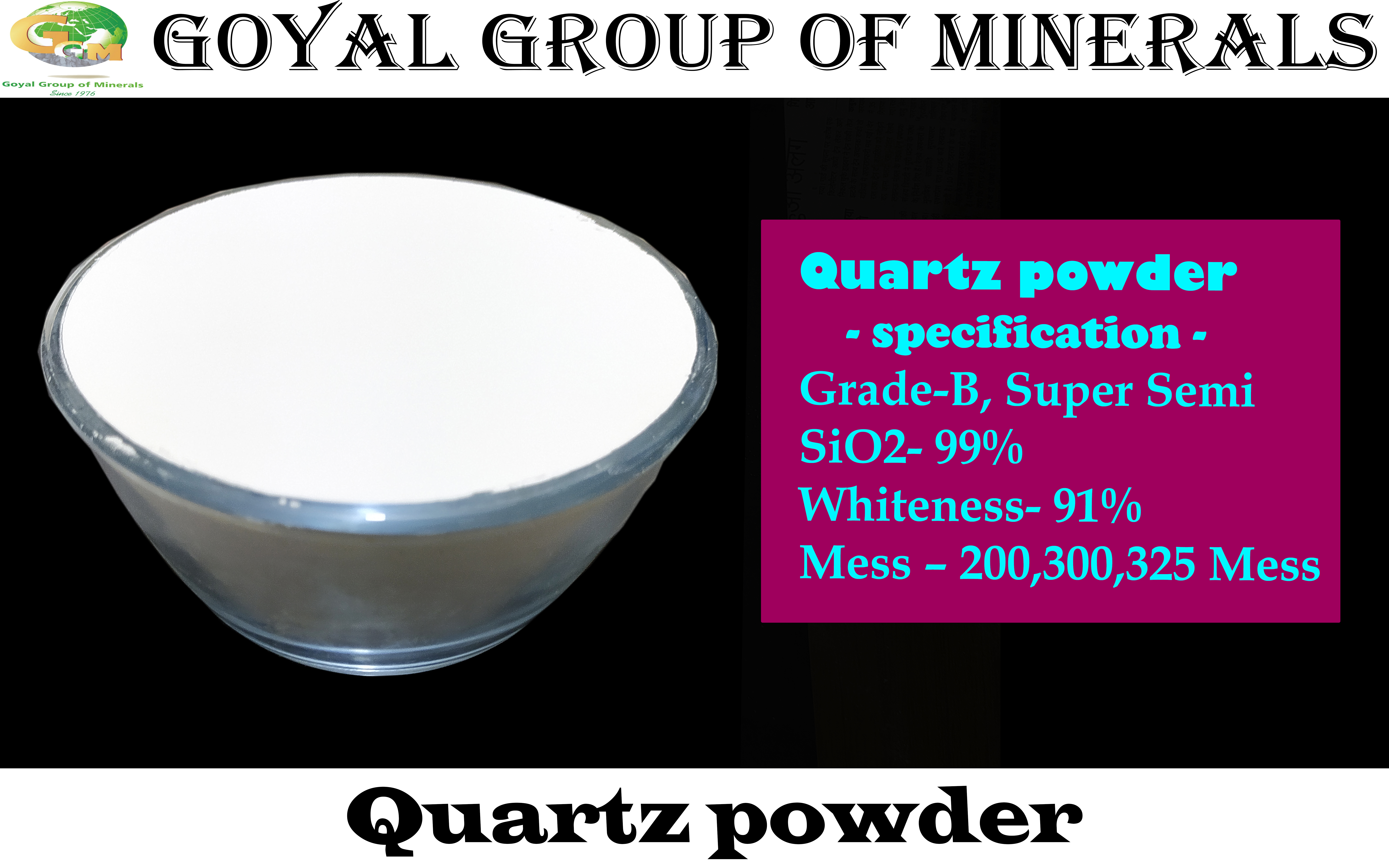 Quartz Powder - Quartz Silica 300 Mesh, White Color, 98.5% Sio2, Ideal For Grinding & Grains Manufacturing, Neutral Refractory Type