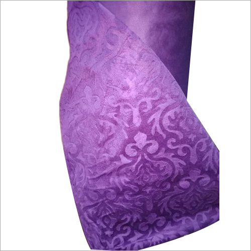 Embossed Cotton Velvet Fabric - 50% Cotton & 50% Polyester, Embroided Pattern, Washable Texture for Ethnic Wear, Dresses & Accessories