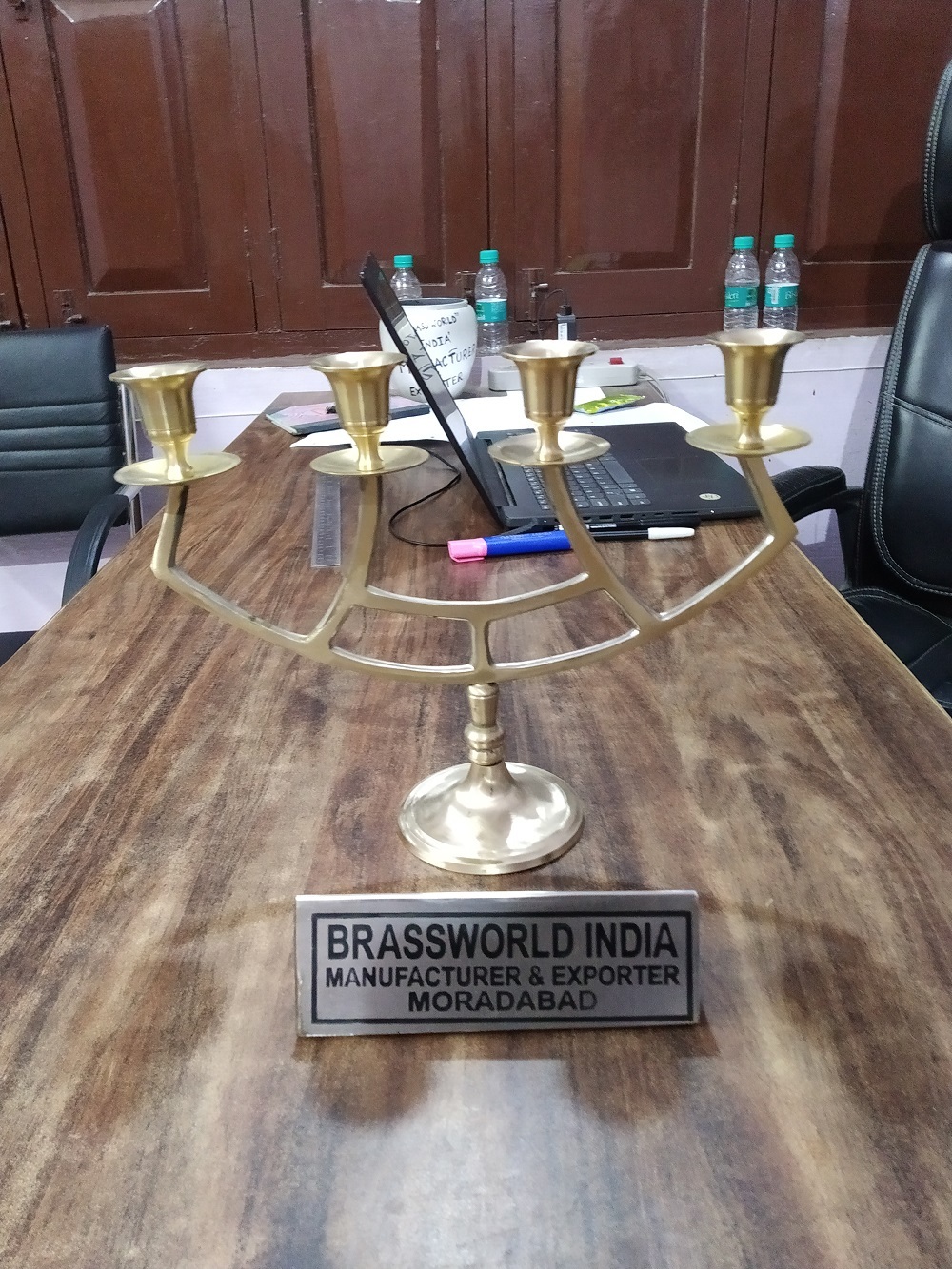 Home Art Golden Candle Holder