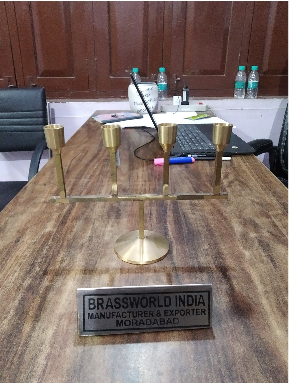 Home Art Golden Candle Holder