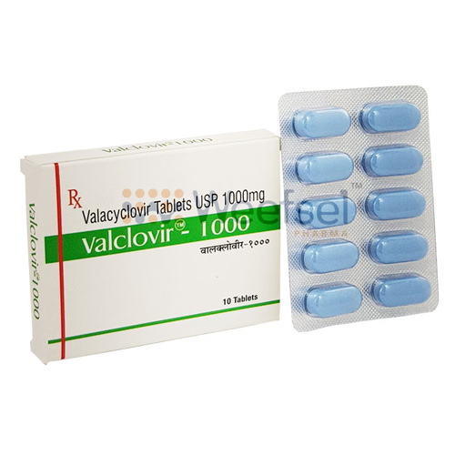 Valacyclovir Tablets - Available Strengths 500mg & 1000mg | Packaged 10x3 or 10x10 Tablets, Leaflet Included