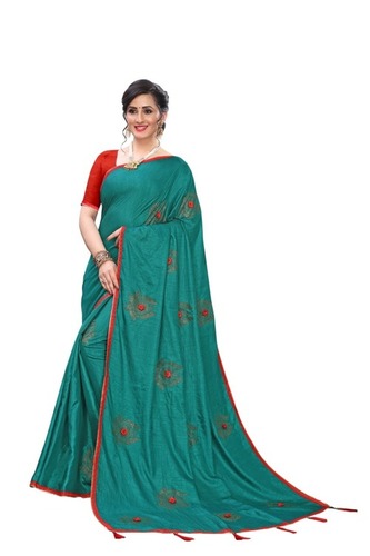 Saree - Dola Silk with Diamond Work | Elegant Party Wear for Winter Celebrations, Stone Work Detailing, Versatile Styling Options