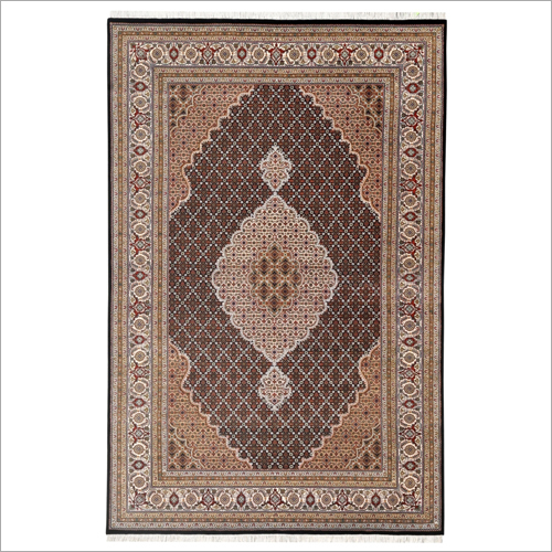 Black Colour Mahi Tabriz Bidjar Carpet - Design: Modern