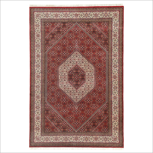 Red Colour Super Irani Bidjar Carpet - Design: Modern