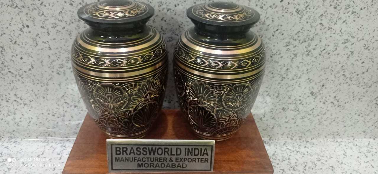 Brass Cremation Urn By Brassworld India