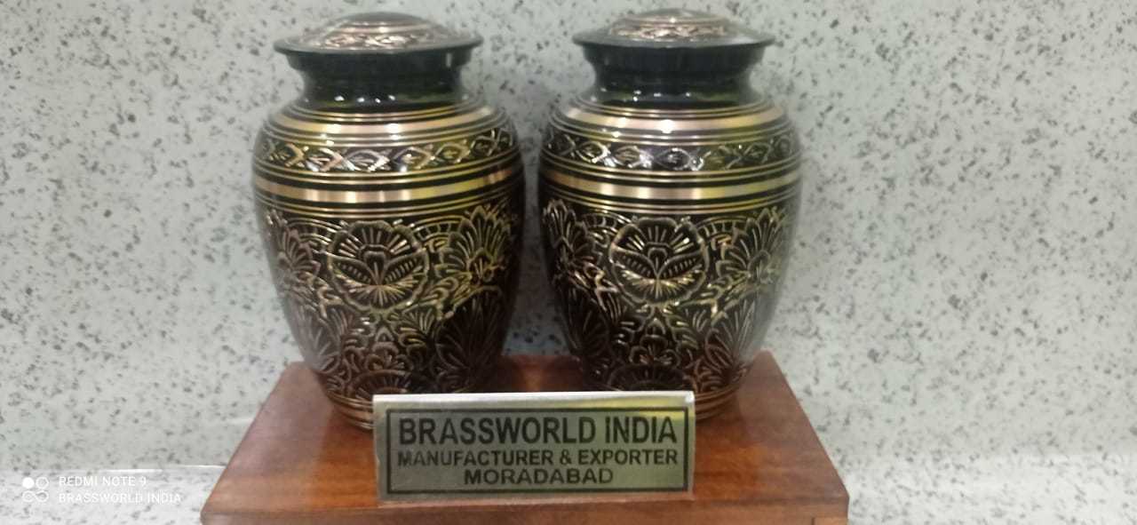 Brass Cremation Urn By Brassworld India