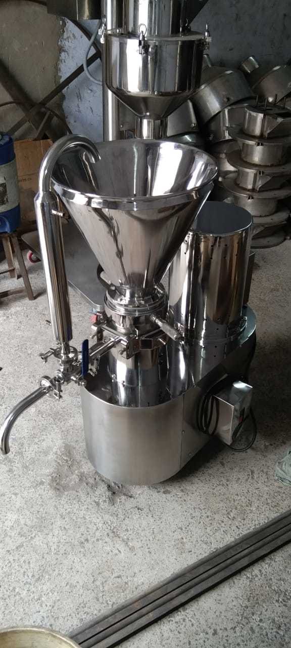 Colloid Mill - Stainless Steel, 36x28x42 Inch, Grey Color | Semi-automatic, 5 Hp Motor, 150 To 1500 Ltr./shift Capacity