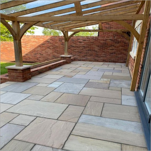 Buff Brown Sandstone Paving Slabs Size: Standard