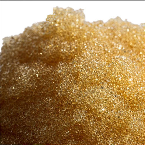 Golden Ion Exchange Resin - Styrene Divinylbenzene Copolymer, 0.3-1.2 mm Particle Size, 1.05 g/cm³ Density, 45-55% Moisture Content, 5-40°C Operating Temperature, pH Range 0-14, Regenerated with Sodium Chloride Solution
