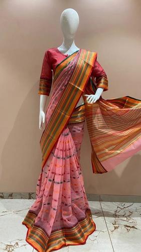 Kota Doria Saree - Silk Material, Woven Pattern | Festive Style for Summer Occasions, Elegant Graceful Design