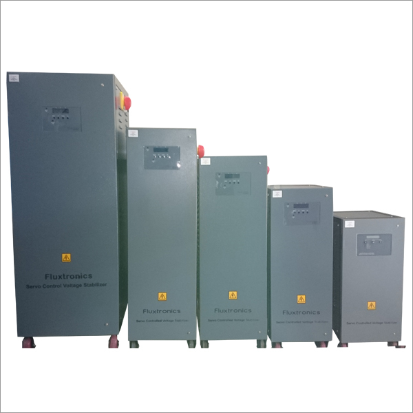 Servo Control Voltage Stabilizer - Steel, 400x300x500mm | 180-260v Input, 230v Output, 5kva Power Rating, 90% Efficiency, 50hz Frequency